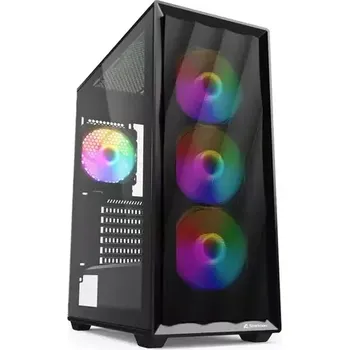 PC skříň Sharkoon VK4 Rainbow černá (4044951044108)