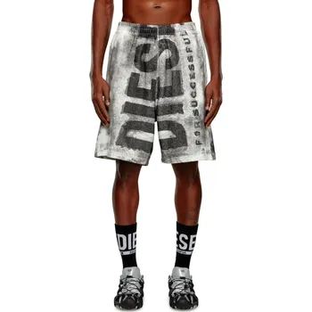 Pánské kraťasy TEPLÁKOVÉ ŠORTKY DIESEL P-BISC SHORTS BLACK