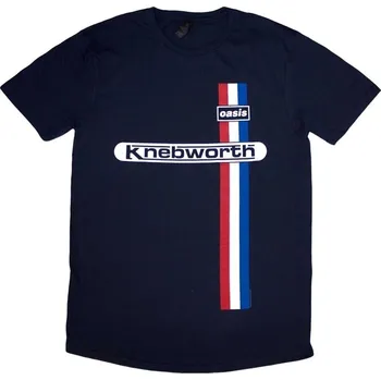 Pánské tričko Oasis Tričko Knebworth Vertical Stripe Unisex Navy Blue L