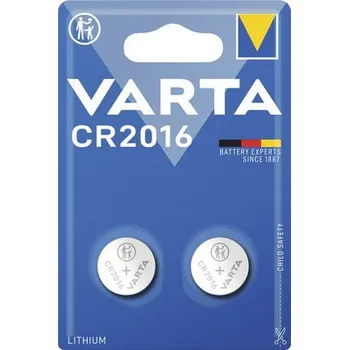 Článková baterie Knoflíková baterie VARTA CR2016 3V 2 kusy – lithiová, 19.7 x 1.4 mm 90 mAh