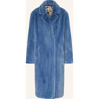 Dámský kabát Lilienfels Dámský Kabát Z Umělé Kožešiny, modrá, 36