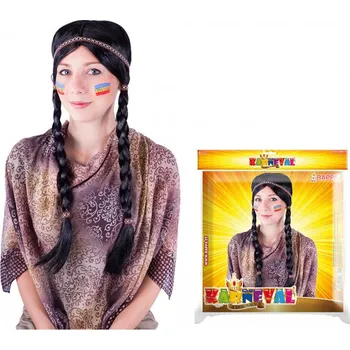 Karnevalová paruka Paruka indiánka Ribana pro dospělé