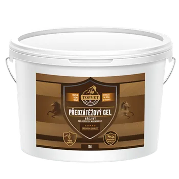 Kosmetika pro koně TOPVET Předzátěžový gel - hřejivý 15 l