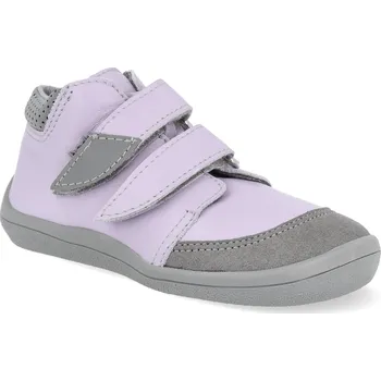Barefoot dětské kotníkové boty Beda - Jasmine s okopem užší fialové Velikost: 29