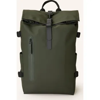 Městský batoh Rains Batoh Rolltop Large S Přihrádkou Na Notebook, zelená