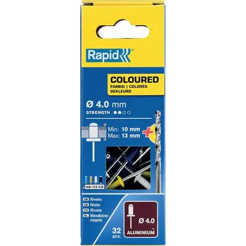 Vrták Nýty hliníkové Rapid AUTOMOTIVE pr. 4x16 mm, 32ks+vrták, blistr