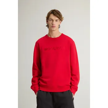 Pánská mikina MIKINA WOOLRICH LIGHT FLEECE CREWNECK BARBADOS CHERRY