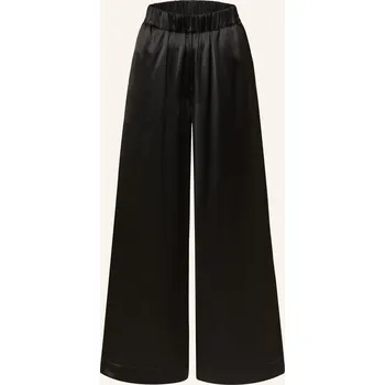 Dámské kalhoty Ladneri Dámské Saténové Kalhoty Niva, černá, 38