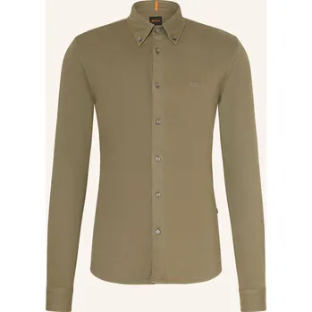 Pánská košile Boss Pánská Žerzejová Košile Myjersey Slim Fit, olivová, 40