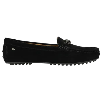 Dámské polobotky Černé Dámské Mokasíny S Křišťálovou Ozdobou Wojas 4632861 39