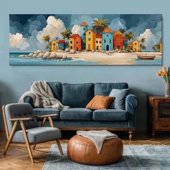 Obraz Obraz na plátně - Huňaté mraky v Sahuan Kallo FeelHappy.cz Velikost obrazu (šířka x výška): 60 x 20 cm