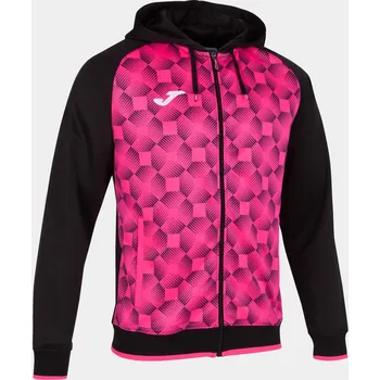 Pánská mikina Mikina JOMA Supernova III Zip Up Black-Fluor Pink XS