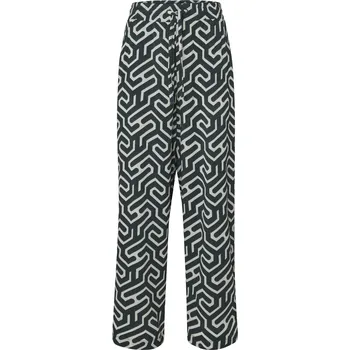 Dámské kalhoty 706164 - Tchibo - Navlékací kalhoty v mačkaném vzhledu s potiskem - pro ženy - vel. 50 - barva: bílá