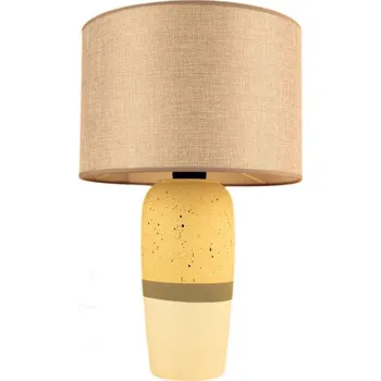 Lampička Stolní lampa RAMZES 1xE27/40W/230V béžová/žlutá