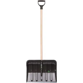 Hrablo na sníh Těsmat cz Hrablo na sníh NONAME 47 ECO matně černá, 35x47cm, dřevěná násada - SLOŽENÉ