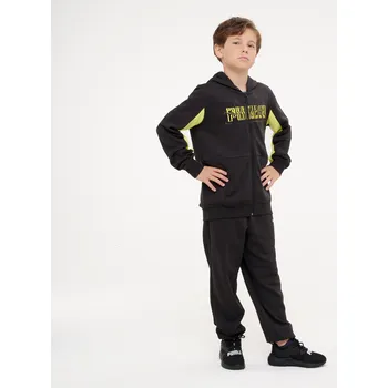 PUMA Dětská sportovní souprava na zip 5-6 LET ČERNÁ|ŽLUTÁ