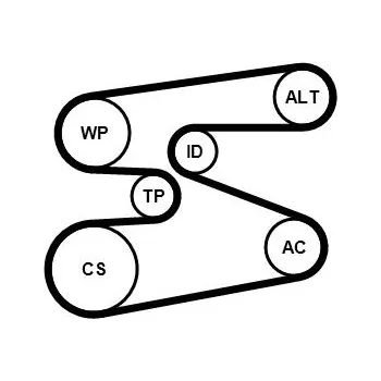 Vodní pumpa + klínový žebrový řemen CONTINENTAL CTAM 6PK1698WP1