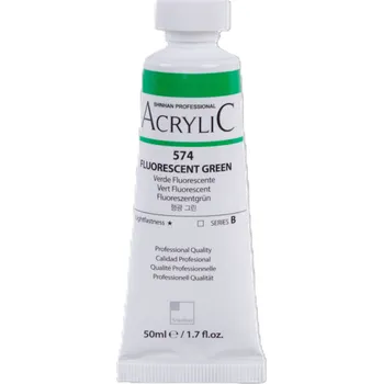 Vodová barva ShinHan Akrylová barva 50 ml Fluorescent Green 574