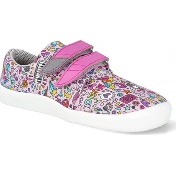 Barefoot dětské tenisky Beda - Music textilní s pevným opatkem vegan Velikost: 34