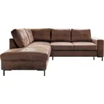 Hnědá rozkládací rohová pohovka z imitace kůže (levý roh) Lofty Lilly – Miuform ID_1681378