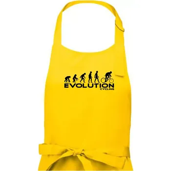 Kuchyňská zástěra Evoluce cyklistiky - Pánská zástěra na vaření - Univerzální velikost ( Žlutá )