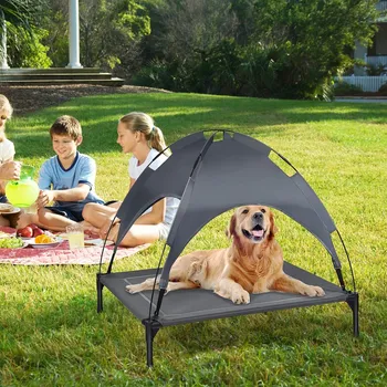 Pelíšek pro psa Deminas Jedinečný vyvýšený pelíšek pro psa se stříškou