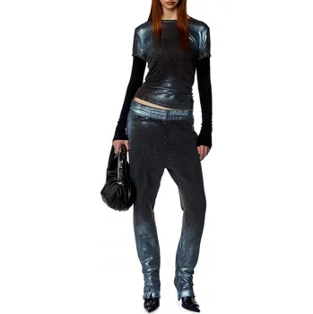 Dámské kalhoty KALHOTY DIESEL P-LEB TROUSERS BLACK