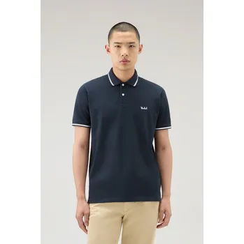 Pánská košile POLOKOŠILE WOOLRICH MONTEREY POLO MELTON BLUE