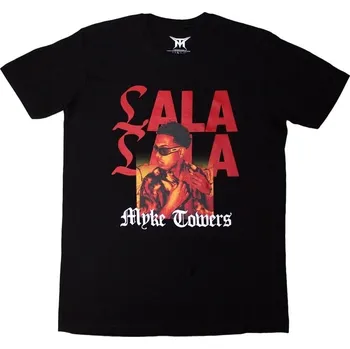 Pánské tričko Myke Towers Lala Black 2XL Tričko