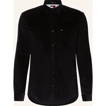 Pánská košile Tommy Jeans Pánská Manšestrová Košile Regular Fit, černá, 46
