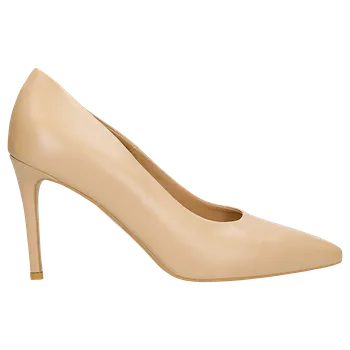 Dámské lodičky Béžové Klasické Lodičky Z Lícové Kůže Wojas 3516354 37,5