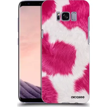 Pouzdro na mobilní telefon Picasee silikonový černý obal pro Samsung Galaxy S8 G950F - Pink Moo