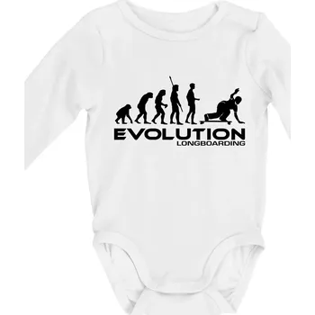 Kojenecké oblečení Evoluce longboard - Body kojenecké s dlouhým rukávem - Dlouhý r. do 3 měs ( Bílá )