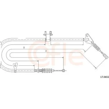Lanko parkovací brzdy Lanovod parkovací brzdy COFLE 17.0652
