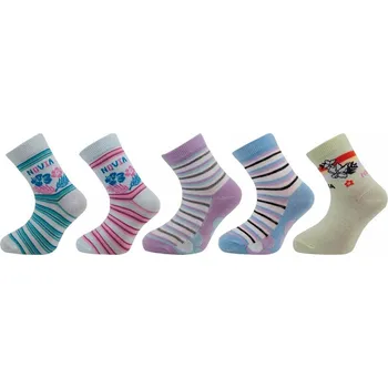 Dětské ponožky NOVIA | vzor - balení 5 párů 22-23