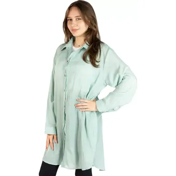 Dámská halenka Dámská košile s dlouhým rukávem Savitree Light Celadon - Long, jednobarevná, Sittar UNI