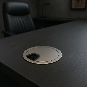 kabelová chránička Interex design Kabelová průchodka LINDA 80 / Kartáčovaný nikl