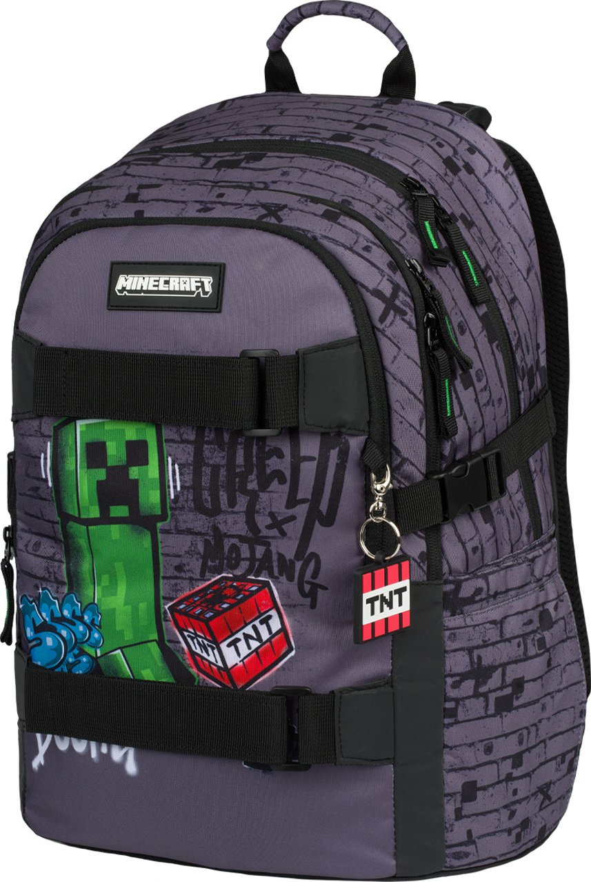 Školní batoh Baagl Skate Minecraft TNT – pro kluky od 3. třídy, 25 l