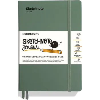 Diář Leuchtturm 1917, Notes Sketchnote Journal A5, olivový - Formadore