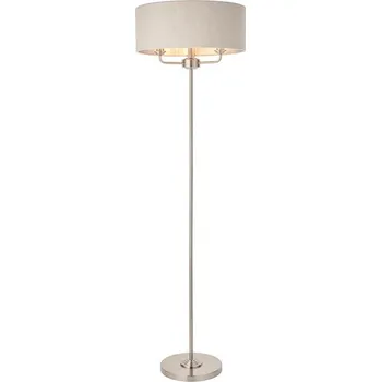 Lampička Endon 94359 - Stojací lampa HIGHCLERE 3xE14/40W/230V béžová/lesklý chrom
