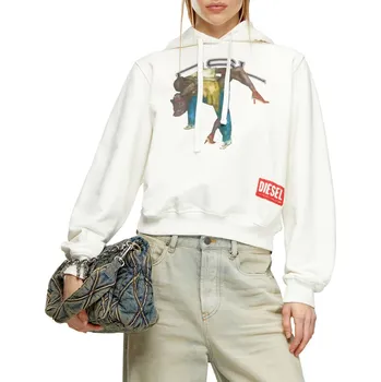 Dámská mikina MIKINA DIESEL F-REGGY-HOOD-N8 SWEAT-SHIRT OFF WHITE