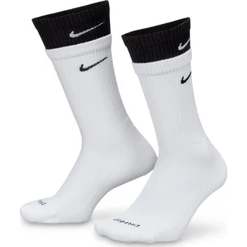 Pánské ponožky Vysoké bavlněné ponožky Nike EVERYDAY PLUS CUSHIONED bílé DD2795-104 - S | UK 11 | US 12