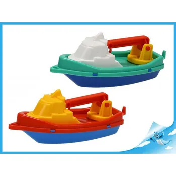 Hračka pro nejmenší Loďka jeřáb 14 cm