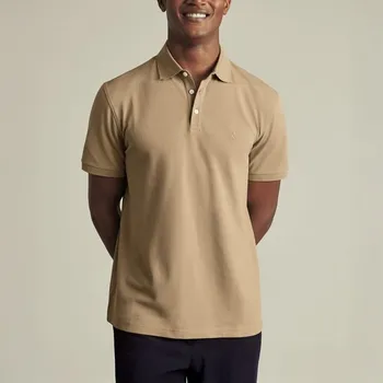 Pánská košile Charles Tyrwhitt Pique Polo — Tan