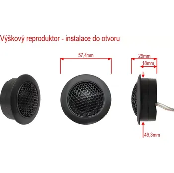 Reproduktor do auta Phoenix Gold ZX65CS komponentní reproduktory