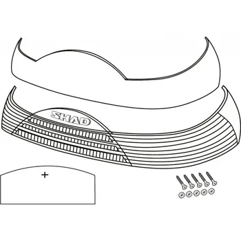 Zavazadlo na motocykl SHAD reflexní D1B465CAR červené pro SH46 (Odrazka SH46)