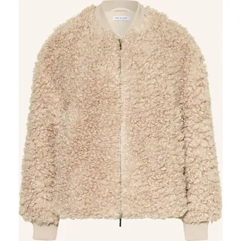 Mrs & Hugs Dámská Plyšová Bunda, béžová, 40