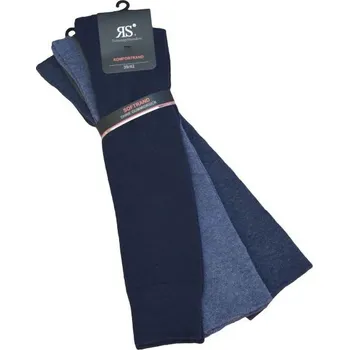 Pánské ponožky RS pánské jednobarevné bavlněné elastické podkolenky mix 43-46