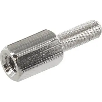 Závitová tyč TRU COMPONENTS TRUD3X05A5MH TRUD3X05A5MH distanční čep (d) 5 mm M3 M3 mosaz (poniklovaná) 1 ks