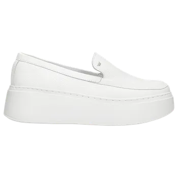 Dámské polobotky Bílé Nazouvací Dámské Polobotky Z Pravé Kůže Wojas 4634559 39